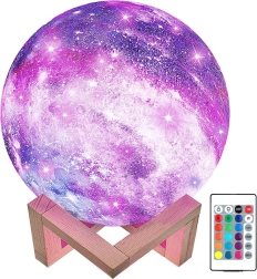 3D hold lámpa RGB világítással és távirányítóval