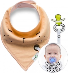 Pólya/bib próbabábu tartóval – lazacszínű