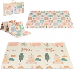 Kétoldalas oktató XPE hab játszószőnyeg 200 × 150 cm, összehajtható, hordtáskával IPLAY