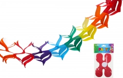 Színes papírgirland 3 m