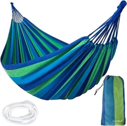 Kerti kétszemélyes függőágy rudak nélkül, 240 × 150 cm, teherbírás 150 kg