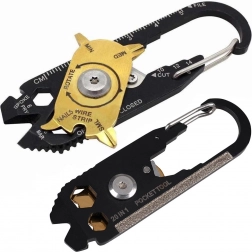 Karabiner kulcstartó multitool