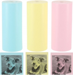 Színes tekercsek hőnyomtatóhoz 5,7 cm x 3 m, 3 darab