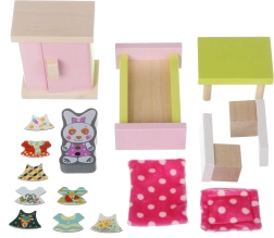 Fa játéknágy garnitúra babáknak Szoba