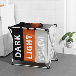 Háromrekeszes szennyeskosár – háromszínű