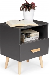ModernHome éjjeliszekrény fiókkal, szürke