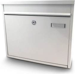 Fehér fém postaláda 360 × 320 mm kültéri szereléshez, Bituxx