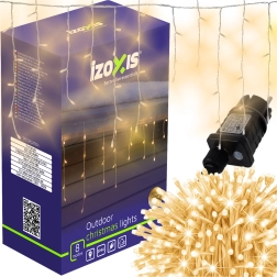 IZOXIS 300 LED fényfüzér FLASH effektussal, meleg fehér, 15 m