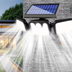 Napelemes kültéri LED-lámpa 74 LED-del és mozgásérzékelővel – 1 darab