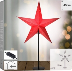 Papír asztali csillaglámpa 45 × 13 × 70 cm