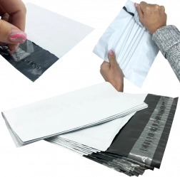 Fehér futár műanyag tasakok 450 × 550 mm, öntapadós, 50 db