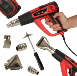 KAFUWELL 1850W elektromos hőlégfúvó pisztoly hőmérséklet-szabályozással