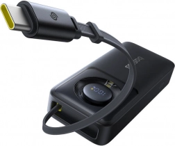 Powerbanka Baseus Free2Pull 10000mAh 30W kábellel (fekete)