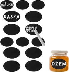 Öntapadós krétacímkék üvegekre krétával - 14 db