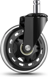 Gumikerék irodai székhez 76 mm – Átlátszó