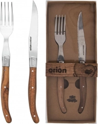 Rozsdamentes acél steak evőeszköz készlet, 2 db