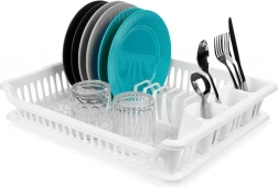 Fehér edényszárító 46 × 37 × 8,5 cm