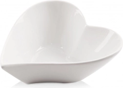 Szív alakú porcelántál 13 × 11 cm, 180 ml