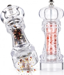 Akril só- és borsőrlők 16 cm, 2 darabos készlet