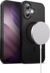 Hibrid Frost Mag Cover tok iPhone 17-hez MagSafe-pel – fekete