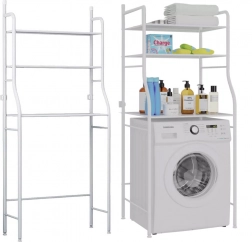 Praktikus fürdőszobai polc a mosógép fölé