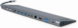 USB-C HDMI GbE 3xUSB 3.1 2xUSB 2.0 2xUSB-C USB-C PD Kártya VGA elosztó