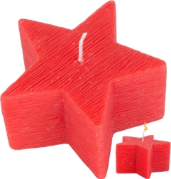 Karácsonyi gyertya csillag alakban