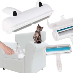 Állatszőr-eltávolító ruhákhoz és kárpithoz, fehér/kék, újrafelhasználható henger