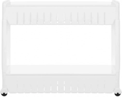 Mobil konyhai vagy fürdőszobai polc kerekeken fehér