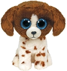 Ty Beanie Boos plüsskutya Muddles, barna-fehér, 15 cm