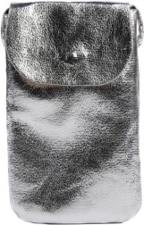 Fémes mobiltelefon-táska vállpánttal és hátsó zsebbel