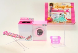 Glorie mosókészlet babáknak mosógéppel, szárítógéppel és vasalódeszkával