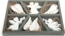 Fa karácsonyi angyaldíszek