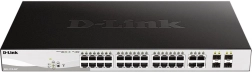 D-Link DGS-1210-24P 24GE PoE 4SFP kapcsoló
