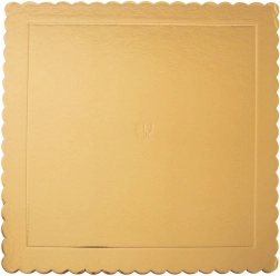 Arany szögletes torta-alátét 34 × 34 cm