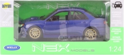 Fém Subaru Impreza WRX STI modell 1:24, nyitható elemekkel