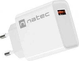 hálózati töltő NATEC Ribera 1× USB‑A 18 W fehér