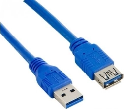USB 3.0 AM–AF hosszabbítókábel 3 m, kék, LANBERG