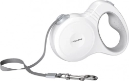 Petsuper automata önfelcsévélő kutyapóráz, 5 m, fehér