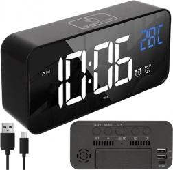 Modern multifunkciós LED ébresztőóra IZOXIS