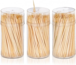 Bambusz fogvájó 6,5 cm, 3×200 db adagolóban