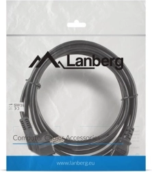 LANBERG tápkábel CEE 7/7 – IEC 320 C13, 3 m, fekete, VDE