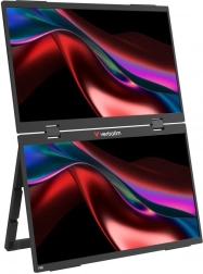 Duál hordozható érintőképernyős monitor 2× 15,6" Full HD 60 Hz