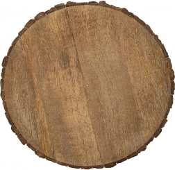 Mangófából készült vágódeszka és tálalótálca 39 cm