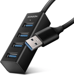 Axagon HUE-M1A mini fém USB hub 4 portos USB 3.2 Gen 1, 20 cm-es kábellel