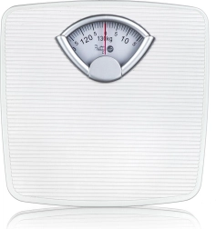 mechanikus személymérleg 130 kg teherbírással, fehér színben PU-07