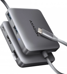 Axagon HMC-5HL USB-C hub 5 az 1-ben HDMI 4K/60 Hz, GLAN és PD 100 W