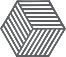 Zone Hexagon edényalátét forró edényekhez – Sötétszürke