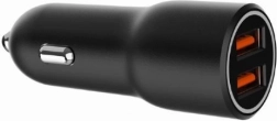 duális USB-A autós töltő QC3.0 36W fekete