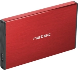 Külső fém 2,5" merevlemez-ház NATEC Rhino GO USB 3.0, piros